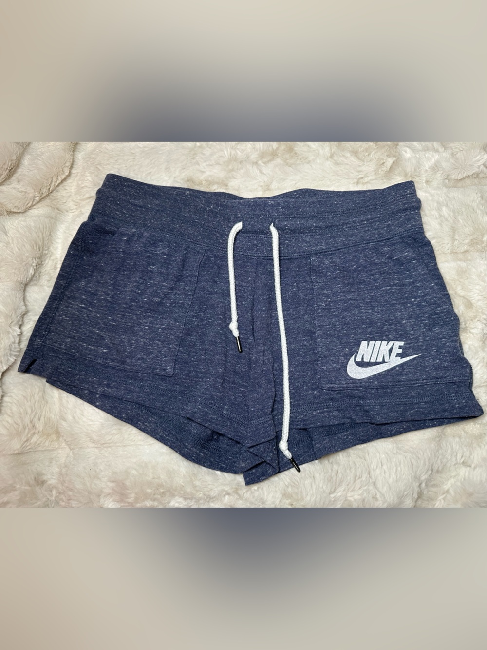 Nike Navy Drawstring Athletic Shorts